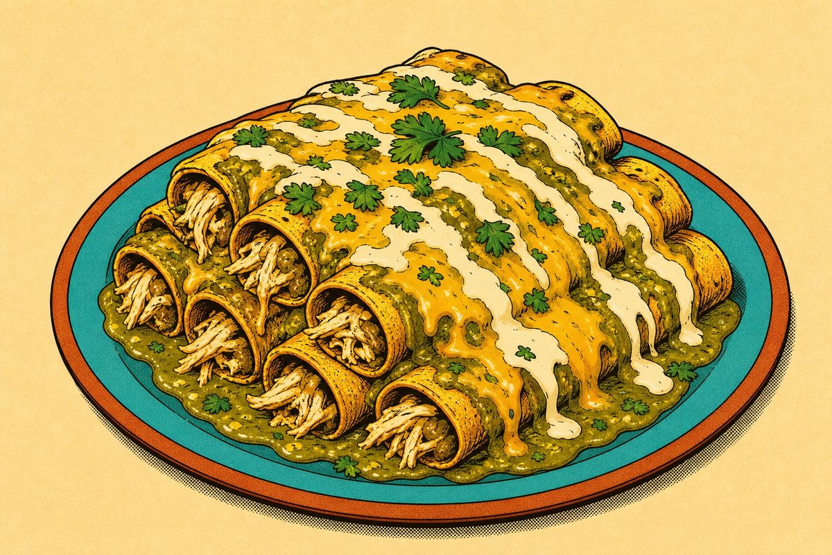 The Cream-Dipped Chicken Enchiladas