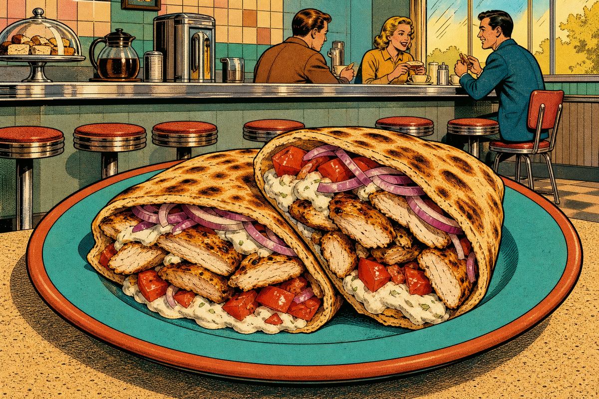 Skillet Gyros With Chicken Thigh