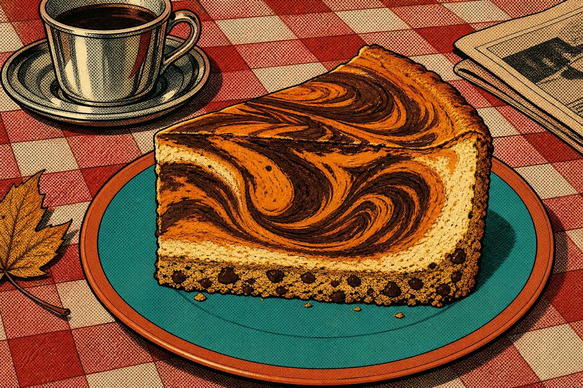 The Crack-Free Chocolate Swirl Pumpkin Cheesecake