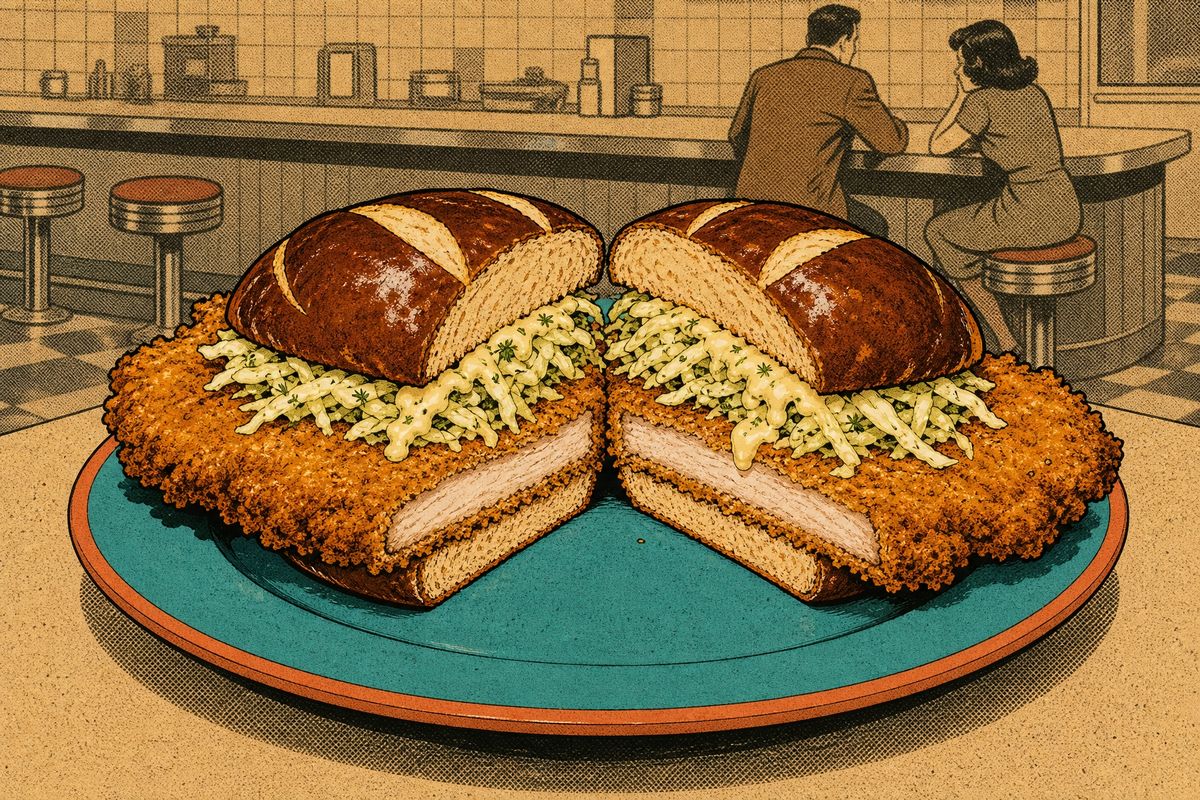 Crispy Pork Schnitzel Roadside Sando