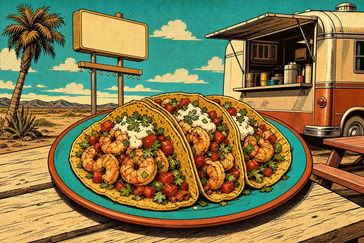 The Peppercorn-Poached Shrimp Tacos